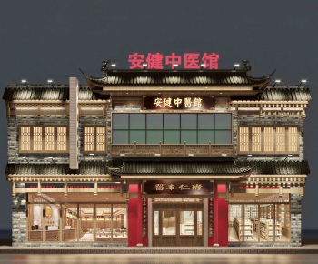New Chinese Style Facade Element-ID:960999011