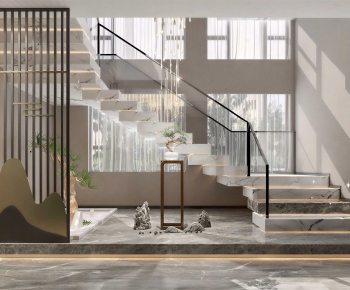 New Chinese Style Stairwell-ID:182569982