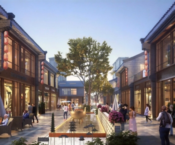 Chinese Style Commercial Street-ID:393589974