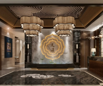 New Chinese Style Lobby Hall-ID:874797112