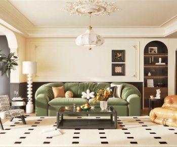 French Style A Living Room-ID:764945983