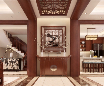 New Chinese Style Hallway-ID:137604951
