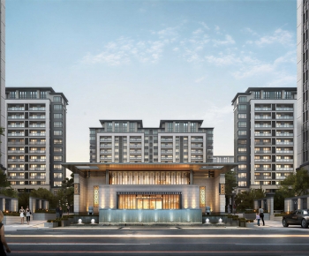 New Chinese Style Facade Element-ID:898788935