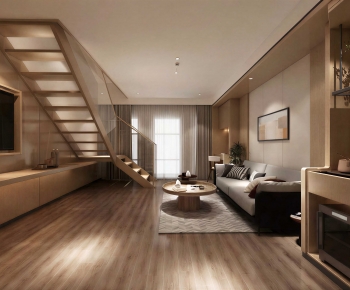 Modern A Living Room-ID:711617957
