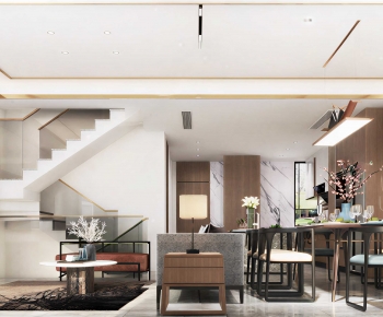 New Chinese Style Dining Room-ID:661077985
