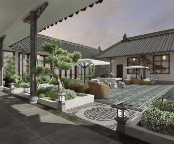 New Chinese Style Courtyard/landscape-ID:728465082