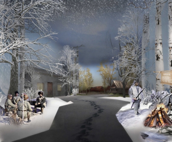 Modern Exhibition Hall-ID:546035057