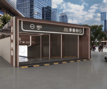 Modern Underground Parking Lot-ID:369468937