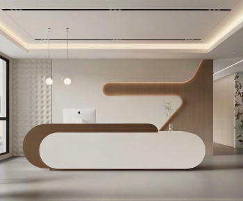 Modern Office Reception Desk-ID:610523944
