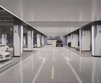 Modern Underground Parking Lot-ID:998862036