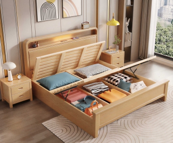 Modern Double Bed-ID:317065953