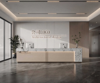Modern Office Reception Desk-ID:738900904