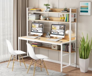 Modern Computer Desk And Chair-ID:335553886