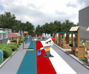 Modern Park Landscape-ID:521557095