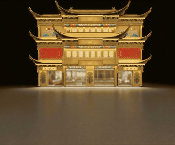 New Chinese Style Facade Element-ID:596261064