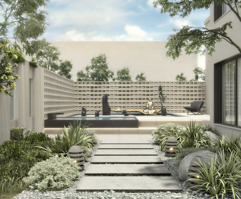 Modern Courtyard/landscape-ID:670639045