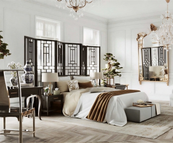New Chinese Style Bedroom-ID:924014091