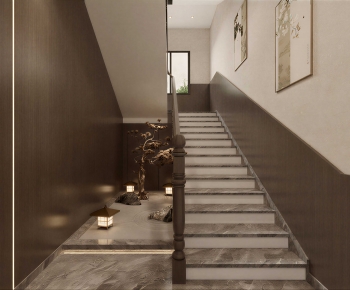 New Chinese Style Stairwell-ID:219548941