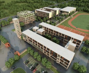 Modern Architectural Bird's-eye View Planning-ID:625169373