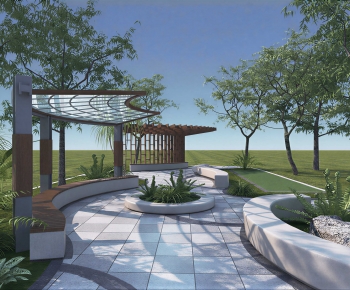 Modern Park Landscape-ID:833164936