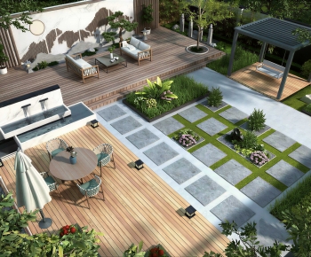 Modern Courtyard/landscape-ID:621522907
