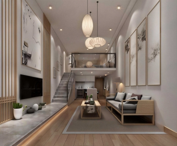 New Chinese Style A Living Room-ID:714083915
