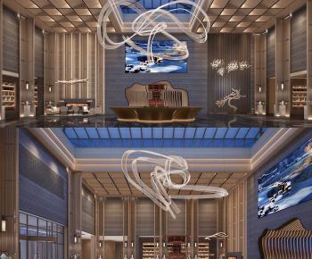 New Chinese Style Lobby Hall-ID:598732956