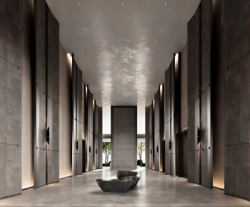 Modern Corridor Elevator Hall-ID:216329105