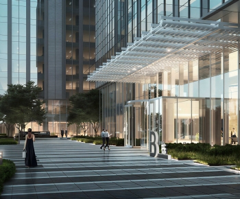 Modern Facade Element-ID:661391978