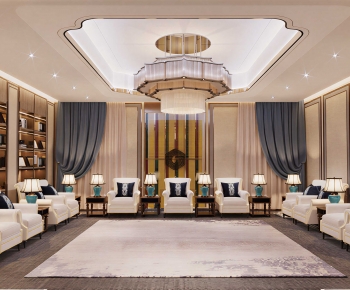 New Chinese Style Office Living Room-ID:193859105