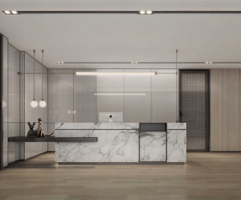 Modern Office Reception Desk-ID:509780888