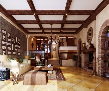 Mediterranean Style A Living Room-ID:870645053