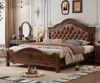 American Style Double Bed-ID:424561028
