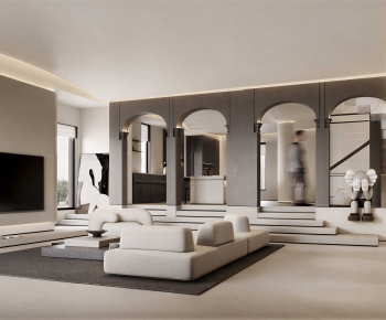 Modern A Living Room-ID:566576969
