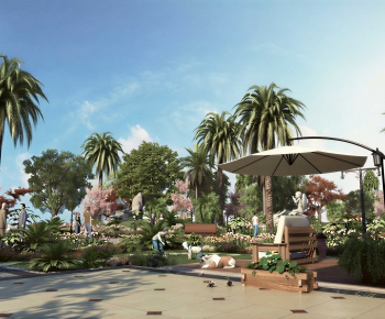 Modern Park Landscape-ID:705101978