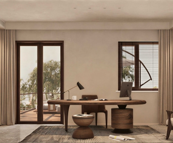 Wabi-sabi Style Study Space-ID:472150091