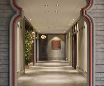 New Chinese Style Hallway-ID:609592916