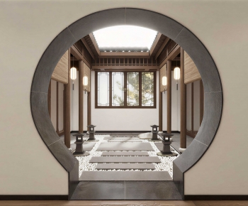 New Chinese Style Courtyard/landscape-ID:470585112