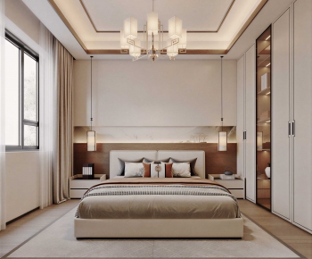 New Chinese Style Bedroom-ID:969974047