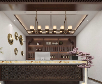 New Chinese Style Office Reception Desk-ID:253448966