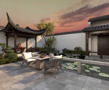 New Chinese Style Courtyard/landscape-ID:891052969
