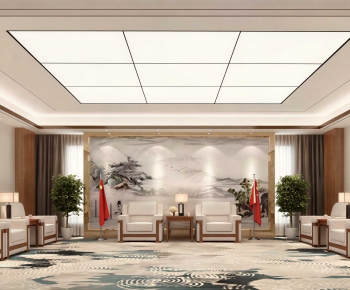 New Chinese Style Office Living Room-ID:956526041