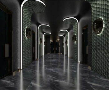 Modern Corridor Elevator Hall-ID:133863931