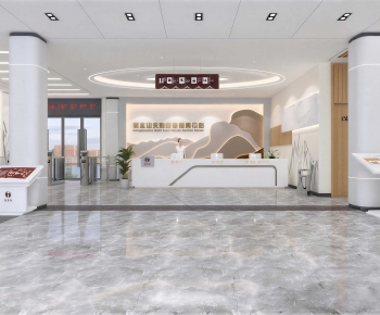 Modern Hospital Hall-ID:890225894