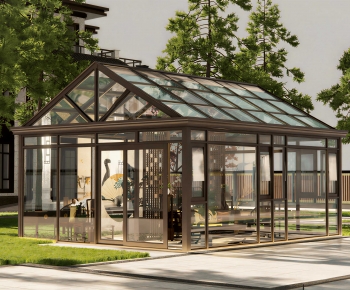 New Chinese Style Glass Sunshine Room-ID:468635089