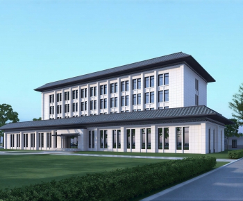 New Chinese Style Building Appearance-ID:651523114