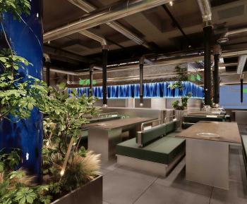 Modern Barbecue Restaurant-ID:497236013