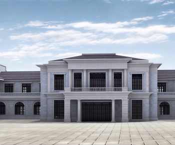 New Chinese Style Building Appearance-ID:160456902
