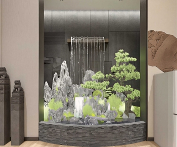 New Chinese Style Rockery Waterscape-ID:517667066