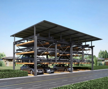 Modern Outdoor Parking Lot-ID:311458112